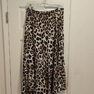 Banana Republic Leopard Print Maxi Skirt in Beige and Black